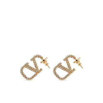 Valentino Garavani VLogo Signature Metalen Oorbel - Dames - Oorbellen - Geel - ONE Size - Accessoires