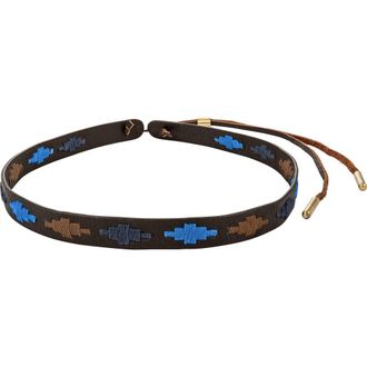 Pampeano Pampa Leather Hat Band - Block Pattern in Brown/blue/navy at Nordstrom
