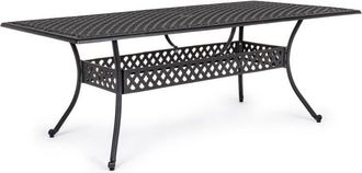 BIZZOTTO Mesa de exterior Ivrea rectangular antracita 107 x 213 cms