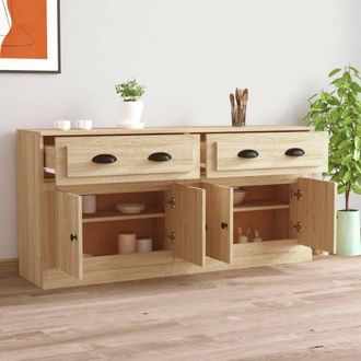 Berkfield Home Sideboards 2 pcs Sonoma Oak Engineered Wood in Light Tan