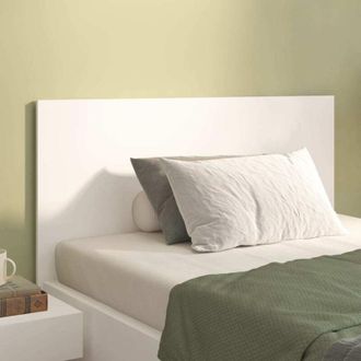 vidaXL Cabecero De Cama Madera Contrachapada Blanco 120x1,5x80 Cm Vidaxl