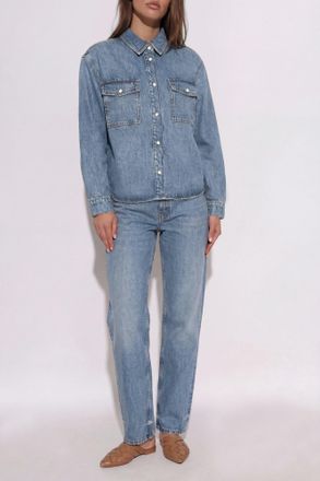 Anine Bing Denim Shirt Paxton, Womens, Blue