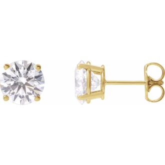 Diamond2Deal 3ct Lab-Grown Diamond Stud Earrings Clarity VS, Color F-G, 14k Gold