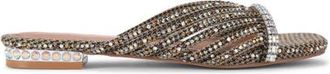 Kurt Geiger Crystal Slide Sandal in Beige Metallic at Nordstrom, Size 6.5Us