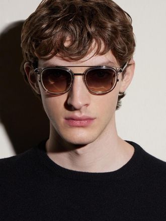 Dior DiorBlackSuit S14l Square-Frame Acetate and Silver-Tone Sunglasses