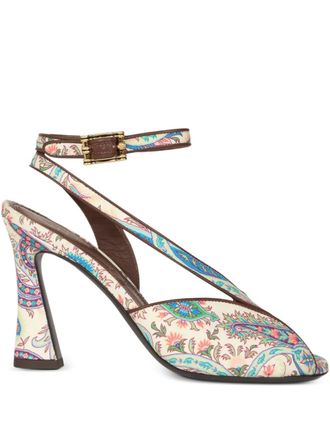 Etro printed ankle-strap sandals - Neutrals