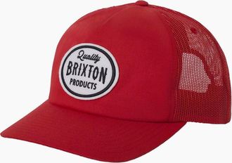 Brixton Mens Brixton Mens Henry Trucker Cap - Red - Size: ONE size