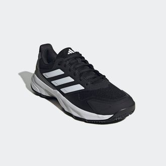 adidas Tennisschuh ADIDAS PERFORMANCE COURTJAM CONTROL 3, Herren, Gr. 42,5, core schwarz, ftwr wei&szlig;, grau four, Synthetik, Textil, Schuhe Tennisschuh, f&uuml;r Ha