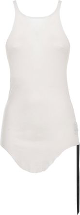 Rick Owens Ivory Racer Cotton Tank Top