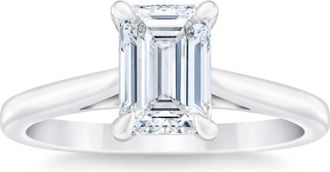 Pompeii3 1 carat - 5 carat Lab Grown Diamond Solitaire Engagement Ring 14k White Gold SZ7
