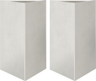 vidaXL Garden Planters 2 pcs Triangular 50x43x75 cm Stainless Steel vidaXL