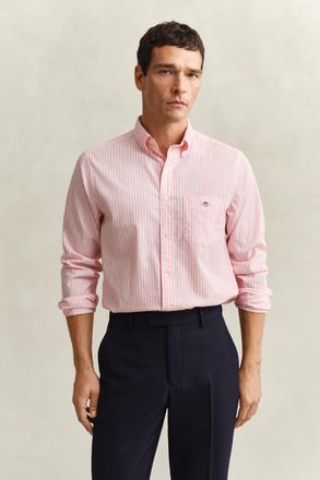 GANT Men Striped Classic Poplin Shirt (XXXL) WASHED PINK