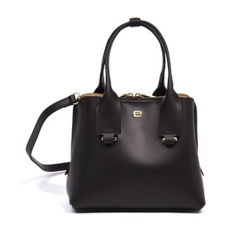 Baldinini Leren Handtas met Dubbele Handgrepen - Dames - Handtassen - Bruin - ONE Size - Leer - Tassen