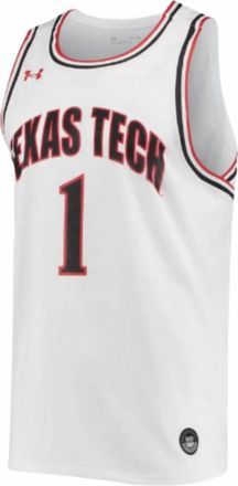 Under Armour Mens 1 Texas Tech Replica Basketball Jersey In White