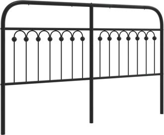vidaXL Metal Headboard Black 150 cm Vidaxl