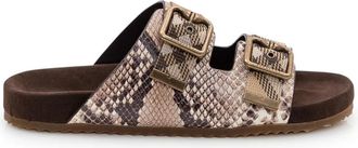 Burberry Python-print leren Urchin sandalen - Dames - Sandalen - Veelkleurig - 36 EU - Leer - Schoenen