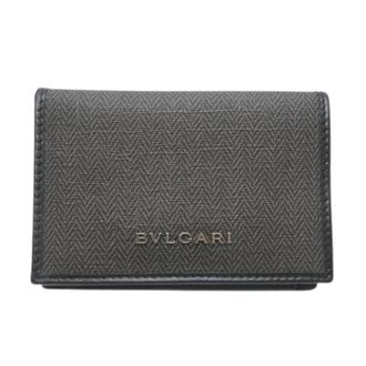 Bulgari Pre-owned Card Case - unisex - Vintage Accessoires - Grijs - ONE Size - Leer - Vintage