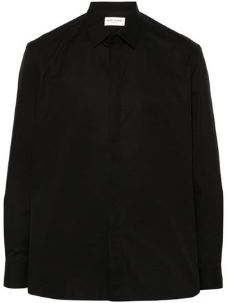 Saint Laurent poplin shirt - men - Cotton - 43 - Black