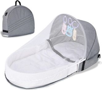 No Brand Cuna De Viaje Suave Y Plegable - Cama De Viaje Port&aacute;til Con Mosquitera Anti-presi&oacute;n - Incluye Juguetes - Para Exteriores - Compras - Camping