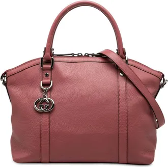Gucci Pre-owned Gucci Medium Calfskin GG Charm Dome Satchel Ladies 0QPA3TN5CUKA5VLQ