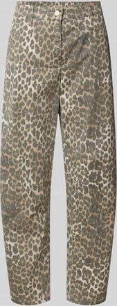 Cambio Cambio Tapered Fit Hose mit verk&uuml;rztem Schnitt Modell EVE in Sand, Gr&ouml;&szlig;e 34