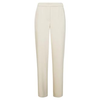 Elisabetta Franchi Slim-fit Trousers, female, Beige, Size: L Trousers in technical bi-elastic fabric with belt