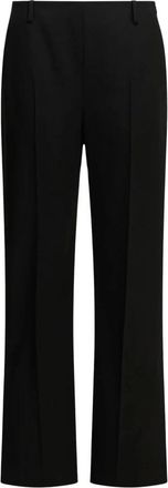 Khaite Grenare pantalon met rechte pijpen - Dames - Broeken - Zwart - Maat: 2XS Wol