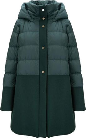 Herno Piumino Bottone automatico - Dames - Dons jassen - Groen - XL - Wol - Jassen