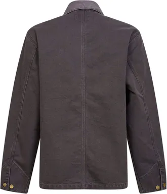 Carhartt Work in Progress Mens Shale Michigan Coat Jacket Brown Organic Cotton Bomber