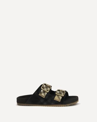 Burberry Sandali Urchin in pelle scamosciata Check Woman 38