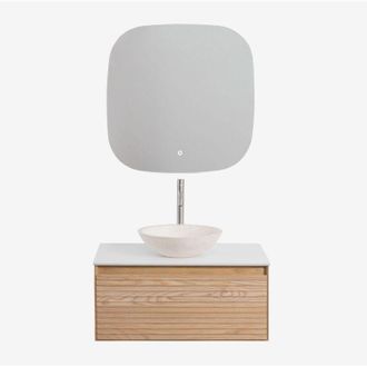 Sklum Sklum - Conjunto De Mueble De Ba&ntilde;o En Madera De Fresno Tedrik