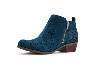 Lucky Brand Basel Bootie Womens Boots Navy Blazer : 6.5 B - Medium, Leather