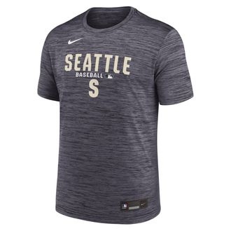 Nike Seattle Mariners Authentic Collection Nike Mens Dri-FIT MLB T-Shirt in Black | 02ER00AMVR-8KL