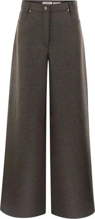 Max Mara Pantalones anchos Gennaio - Trousers - Mujer - Marr&oacute;n - S
