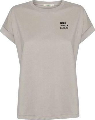 Greenbomb Dog Coffee Loony T-Shirt f&uuml;r Damen | grau