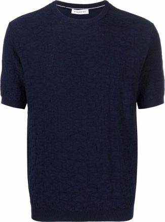 Manuel Ritz Ronde hals gebreide kleding - Heren - Ronde hals truien - Blauw - 2XL - Truien & Vesten