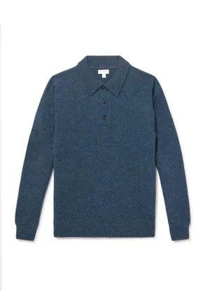 Sunspel Wool Polo Shirt