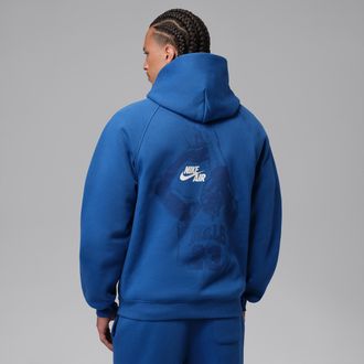 Nike Jordan Mens Jordan Brooklyn Pullover Hoodie in Blue | IW1061-466