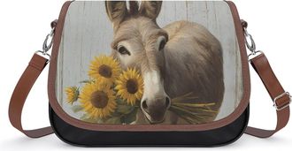 Generic Funny Donkey Sunflower Nice Ass Fashion Womens Crossbody Bags Novelty Handbag Shoulder Bag Purse