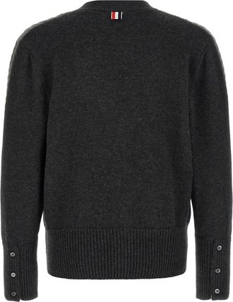 Thom Browne 2-in-1 Trompe Loeil Virgin Wool Cardigan - Grey