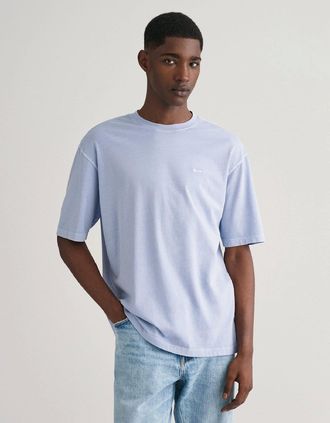GANT Mens Sunfaded Short Sleeves T-Shirt - Blue - Size: 46