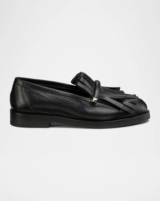 Jimmy Choo London Eska Fringe Leather Loafers