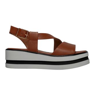 Sangiorgio Wedges, female, Brown, Size: 10 US 1998Cuoio Wedge Sandal