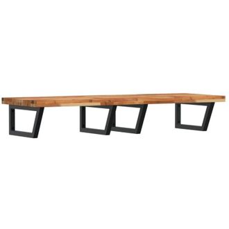 vidaXL Estante De Lavabo De Pared Acero Y Madera Maciza De Acacia Vidaxl