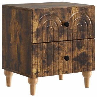 vidaXL Armario De Noche Con Caj&oacute;n Roble Ahumado 43 X 34,5 X 48 Cm Vidaxl