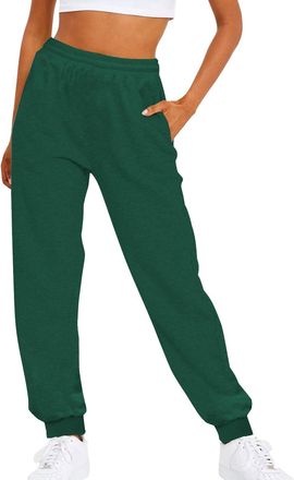 Generic Jogging Bottoms for Women Sport Jogger Sweatpants with Pockets Hip Hop Trouser Trendy Classic Sweatpants Fashion Tapered Athleisure Pants for Training