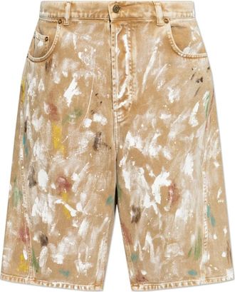 Moschino Denim shorts met vintage-effect - Heren - Denim shorts - Beige - M - Denim - Korte Broeken