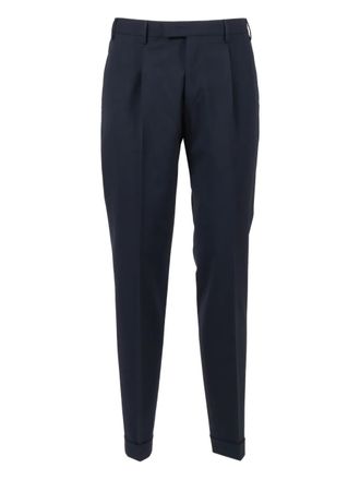 Pantaloni Torino pleat-detail trousers - men - Elastane/Virgin Wool - 54 - Blue