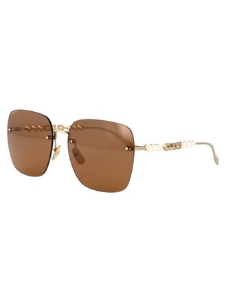 Gucci GG1923SA Gold Metal Square Sunglasses - Gold
