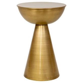Wanderlust Deco Mesa auxiliar de metal dorada 30x30x45h cm